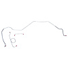66 SS AND Z-16 Std. Drum - Front Brake Line Kit 3 Pcs. - image 1