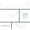 71 Chevelle Cnvt Manual 4 Wheel Disc Conversion Complete Brake Line Kit 26 Pcs. - image 1