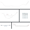 66 Chevelle Power Disc Conversion Complete Brake Line Kit 26 Pcs. Stainless - image 1