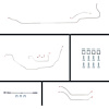 72 Chevelle Cnvt Power 4 Wheel Disc Conversion Complete Brake Line Kit 26 Pcs. Stainless - image 1