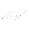 66 Std. Drum - Front Brake Line Kit 3 Pcs. - image 1