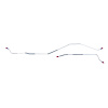 68 -71 9 - Rear Axle Brake Lines 2 Pcs. - image 1