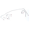 70 -71 Pwr Disc Runs Over Frame 1 Pc Interm. - Front Brake Line Kit 5 Pcs. - image 1