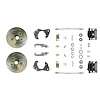 65 - 68 Full Size Chevy Disc Brake Wheel kit With Drilled and Slotted Rotors Black Powder Coated Cal - image 1