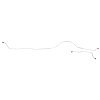 63 -64 All Cars - Rear Axle Brake Lines 2 Pcs. - image 1