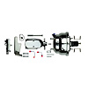 Chrome Upper Assembly 8" Dual Slimline Booster With 1" Bore Master Cylinder - image 1