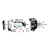 Complete Chrome Upper Assembly, Disc/Drum Universal, With booster mounting brackets - image 1