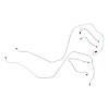 68 -69 Std. Drum - Front Brake Line Kit 5 Pcs. - image 1