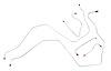 68 -69 Pwr. Drum - Front Brake Line Kit - Stainless 5 Pcs. - image 1