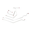 70 -72 Std. Drum - Front Brake Line Kit - Stainless 5 Pcs. - image 1