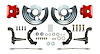 MDC62CLZ Front Disc Brake Conversion Kit w/o Rotors Fits Select 1962-1972 Mopar B & E-Body [Red Calipers] - image 1