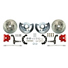 62 - 72 B/E Body Mopar Wheel Kit Drilled and slotted rotors Red powder coated calipers braided stainless hoses - image 1