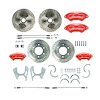 T63DC06ZP 1963-1970 C10 6 Lug Rear Disc Brake Kit w/Matching Front Rotors Red Wilwood Calipers - image 1