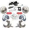 TDC6326ZYP 1963-1966 Chevy/GMC Truck/Suburban Power Front Disc Brake Kit Red Wilwood Calipers - image 1