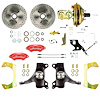 TDC6726DZP 1967-1970 Chevy C10/C15 Truck/Suburban 2 in. Drop Power Front Disc Kit, Red Wilwood Calipers - image 1