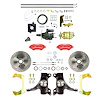 THB6016DZP 1960-1962 GM Truck Hydraulic Assist 2 in. Drop Front Disc Brakes, Red Wilwood Calipers - image 1