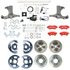 THB6356ZXP 1963-1966 GM Truck 2WD, Chrome Hydraulic Assist 4-Wheel Disc, Red Wilwood Calipers - image 1