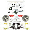 THB6726DZXP 1967-1970 GM Truck 2 in. Drop Chrome Hydraulic Assist Disc Kit, Red Wilwood Calipers - image 1