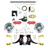 THB7125DZP 1971-1972 C10 Truck 2 in. Drop Hydraulic Assist Disc Brake Kit Red Wilwood Calipers - image 1