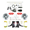 THB7325DZYP 1973-1987 GM C10 Truck 2 in. Drop Black Hydraulic Assist Disc Kit Red Wilwood Calipers - image 1