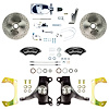 TSD6016DBXP 1960-1962 GM Truck 2 in. Drop Std Front Disc Brakes, Black Wilwood Calipers Chrome Upper - image 1