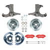 TWK6015ZP 1960-1962 Chevy Truck 2WD, "At The Wheel" Disc Conversion Kit, Red Wilwood Calipers - image 1