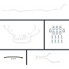 66 Nova Manual 4 Wheel Disc Conversion Complete Brake Line Kit 26 Pcs. - image 1