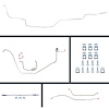 68 Nova Manual 4 Wheel Disc Conversion Complete Brake Line Kit 26 Pcs. Stainless - image 1