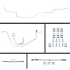 69 Nova Manual 4 Wheel Disc Conversion Complete Brake Line Kit 26 Pcs. Stainless - image 1