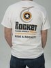 Rocket Racing Wheels Logo TShirt White Medium - image 2