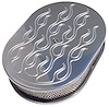 Flamed Oval Aluminum Air Cleaner Set 8-3/8" x 12" - image 1