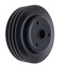 Black Powder Coated Crankshaft Pulley 1969-1985 GM Long Water Pump - image 2