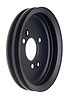 Black Powder Coated Crankshaft Pulley 1965-68 Short Waterpump - image 2