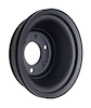 Black Powder Coated Crankshaft Pulley 1969-85 Long Waterpump - image 1