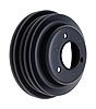 Black Powder Coated Crankshaft Pulley 1969-85 Long Waterpump - image 2