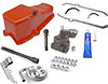 Powder Coated Chevy Orange Oil Pan Kit 1955-79 Chevy 283-350 - image 1