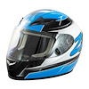 FS-9 Motorcycle Helmet Blue/Silver 2X-Large - image 1