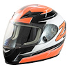 FS-9 Motorcycle Helmet Orange/Black Medium - image 1
