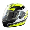 FS-9 Motorcycle Helmet Green/Black Large - image 1