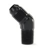 00-01255 1/4 in. NPT x 6AN 45-Degree Fitting, Male/Male, Black - image 2
