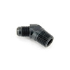 00-01257 3/8 in. NPT x 6AN 45-Degree Fitting, Male/Male, Black - image 1