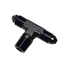 00-01400-A 1/8 in. NPT x 3AN x 3AN Branch Tee Fitting, Male/Male/Male, Black - image 1