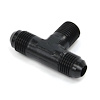 00-01405 1/4 in. NPT x 6AN x 6AN Branch Tee Fitting, Male/Male/Male, Black - image 1