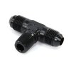 00-01405 1/4 in. NPT x 6AN x 6AN Branch Tee Fitting, Male/Male/Male, Black - image 2