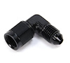 00-01613 6AN Swivel x 6AN 90-Degree Fitting, Female/Male, Black