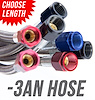 00-20160 36 in. 3AN Stainless Braided Hose, Blue B-Nuts - image 1