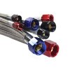 00-20820 36 in. 6AN Stainless Braided Hose, Blue B-Nuts - image 2