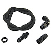 00-35041-B-S 8AN Pressure Relief Kit, 90-Degree to Straight Bulk Head/3' Steel Braided Hose/Black Fittings - image 1