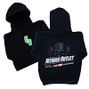 00-90071-S Hoodie, Small/Black/American Skull - image 1