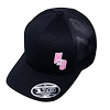 00-91030 Flex Fit Mesh Snap Back Hat- Black/Neon Pink - image 1